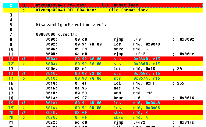 Compare PC3 PD4 a